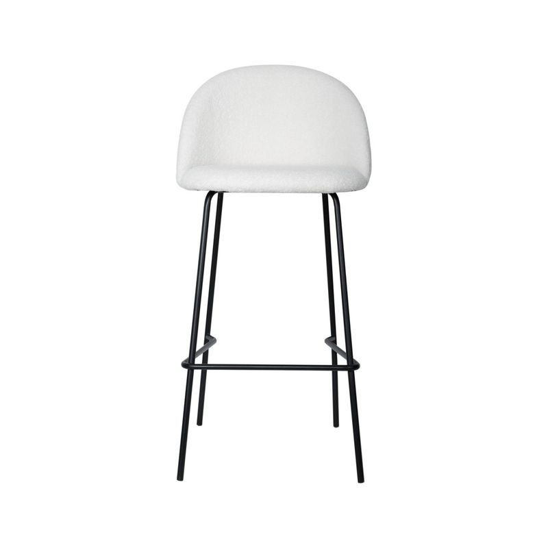 NECTAR - Silla de Bar Baker Velvet Blanca