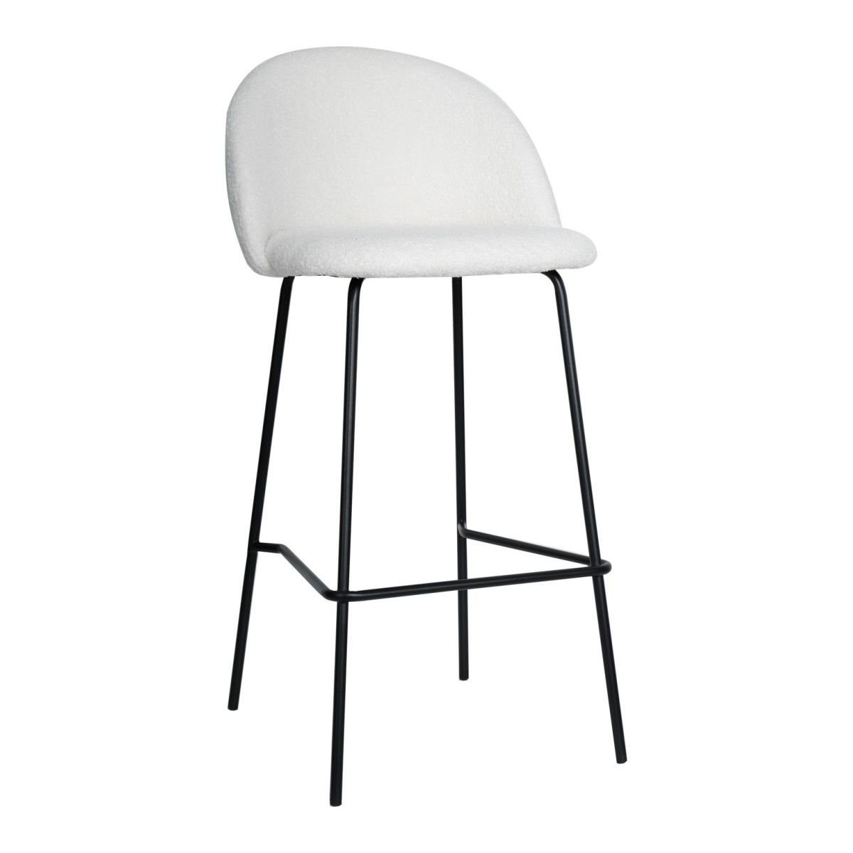 NECTAR - Silla de Bar Baker Velvet Blanca