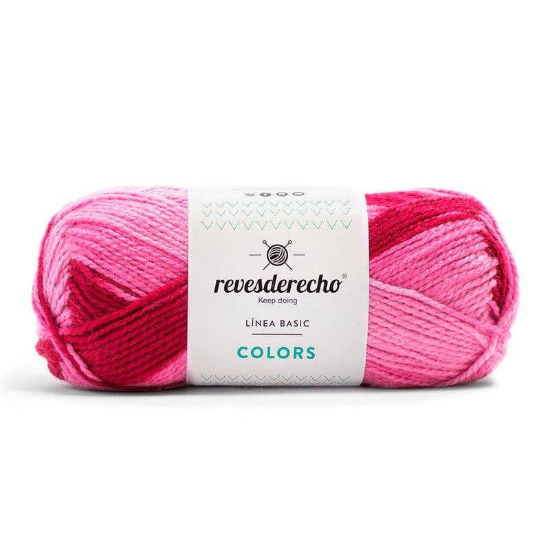 REVESDERECHO - Lana Colors Mix 100grs - Palo Rosa 0062