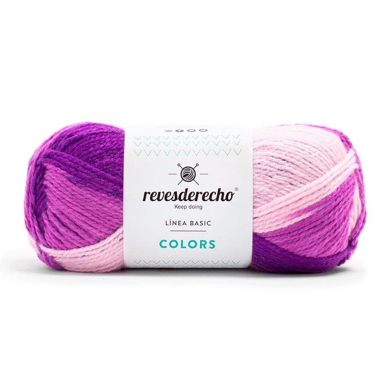 REVESDERECHO - Lana Colors Mix 100grs - Violeta Oscuro 0064