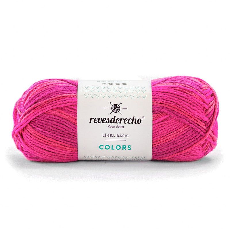 REVESDERECHO - Lana Colors Mix 100grs - Fucsia Oscuro 0118