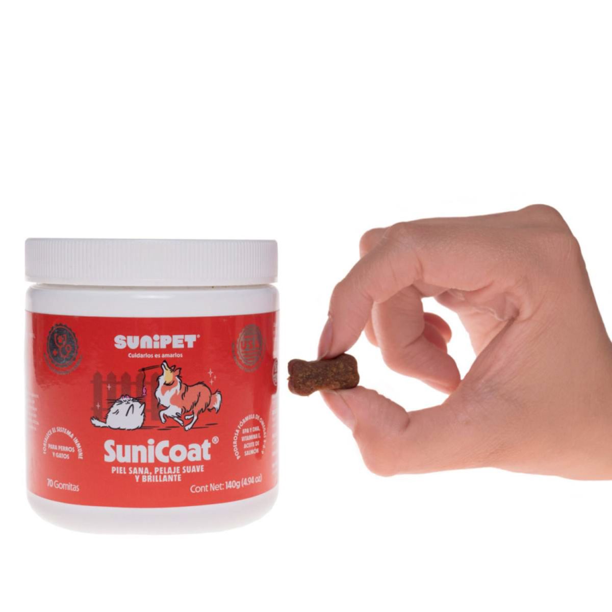 SUNIPET - Suplemento Sunicoat Piel y Pelaje Para Perros Gatos 70und
