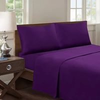SABANA UNICOLOR 4 PIEZAS MATERIAL DE ALGODON VIOLETA KING GRS