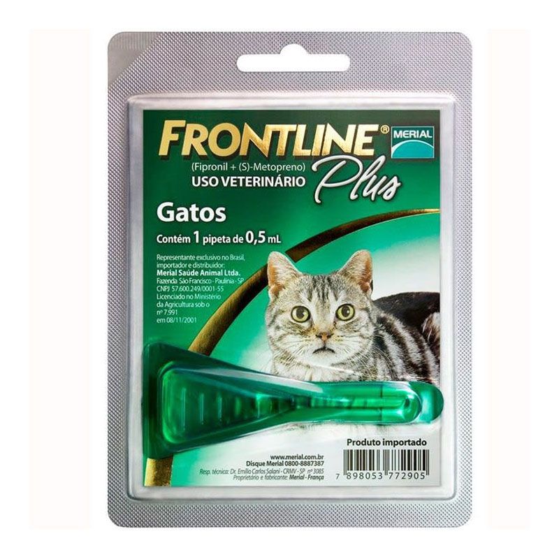 FRONT LINE - Frontline Plus Pipeta Antiparasitario Antipulgas Gato