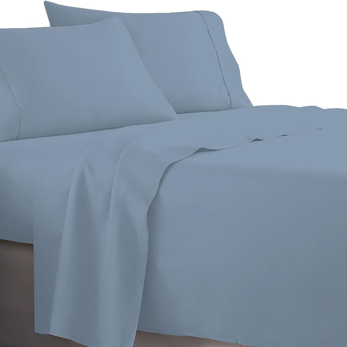 GENERICO - SABANA UNICOLOR 4 PIEZAS MATERIAL DE ALGODON GRIS 1.5 PLAZA GRS