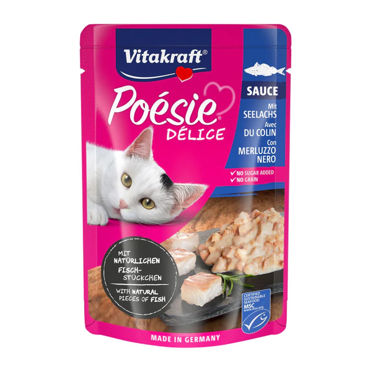 VITAKRAFT - Alimento Vitakraft Poesi Delice Sabor Pescado Gato 85gr