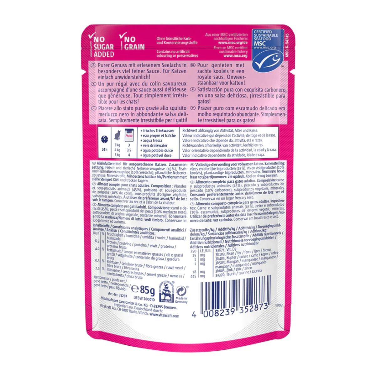 VITAKRAFT - Alimento Vitakraft Poesi Delice Sabor Pescado Gato 85gr