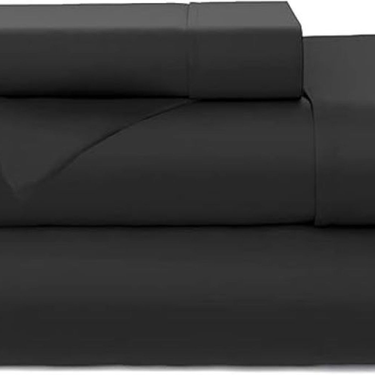 GENERICO - SABANA UNICOLOR 4 PIEZAS MATERIAL DE ALGODON NEGRO 1.5 PLAZA GRS