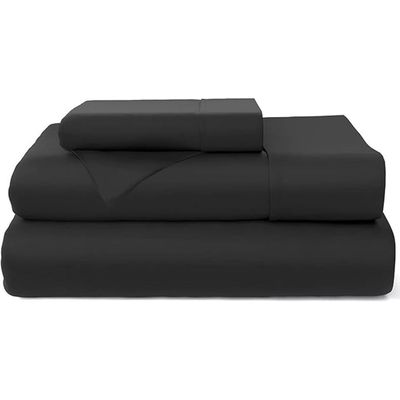 Imagen 2 del producto SABANA UNICOLOR 4 PIEZAS MATERIAL DE ALGODON NEGRO 1.5 PLAZA GRS