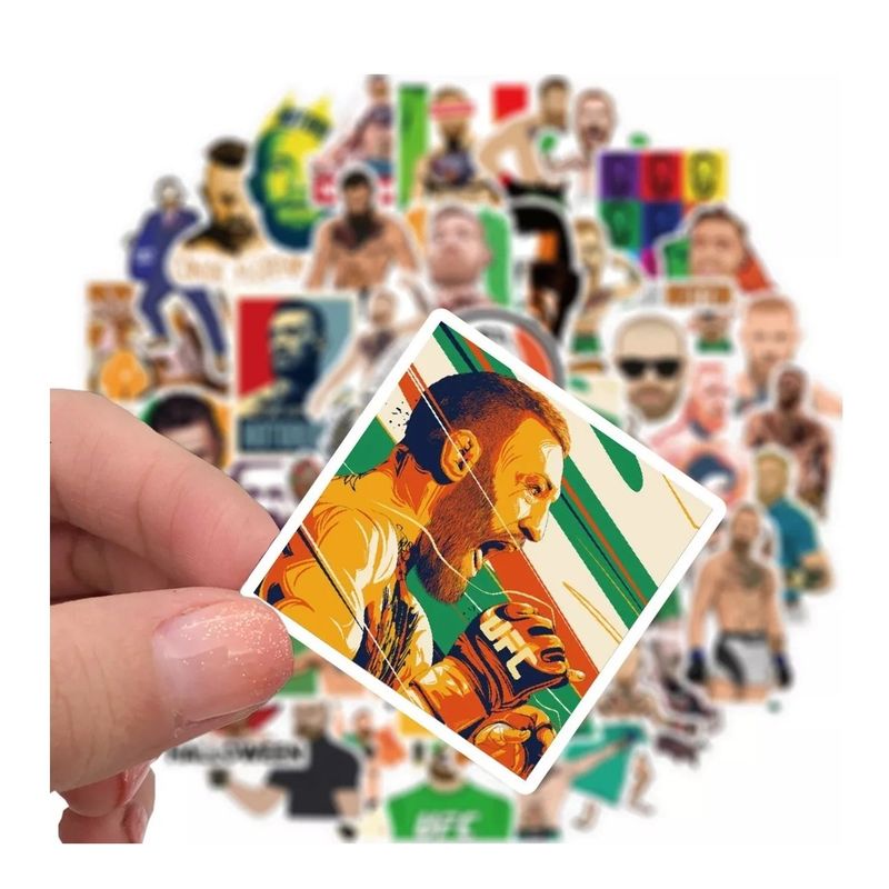 GARSIL - 50 Stickers Conor Mcgregor - Etiquetas Autoadhesivas