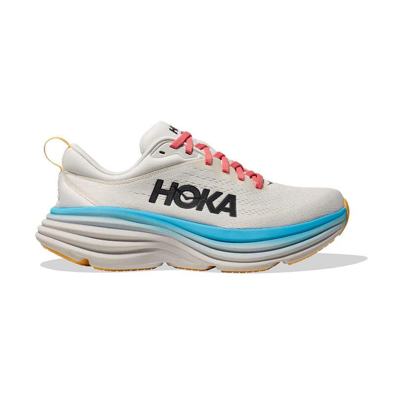HOKA - Zapatilla Hoka Bondi 8 Mujer Blanc De Blanc/Swim Day