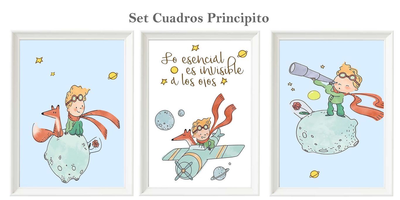 Set Cuadro Infantil nino - Principito