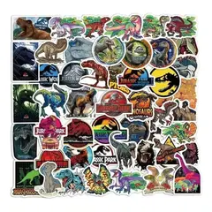GARSIL - 50 Stickers de Jurassic Park - Etiquetas Autoadhesivas