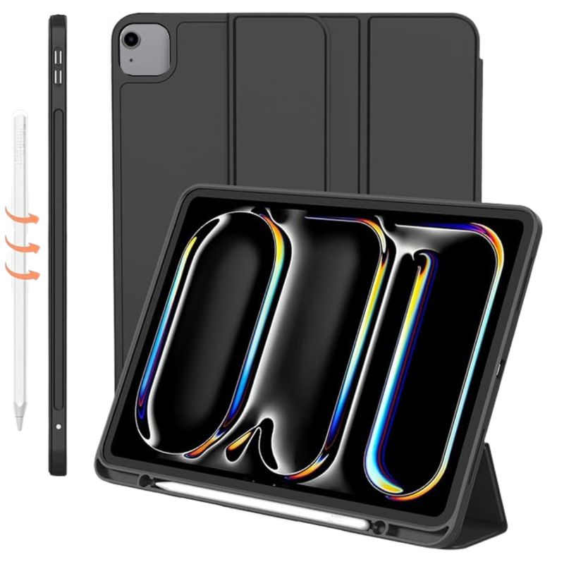GENERICO - Funda Smart Cover Para iPad Air 13 M2 2024 - Negro
