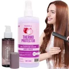 GENERICO - Kit Cuidado Capilar Protección Hidratacion Termo-Protector y Silicona Capilar.-
