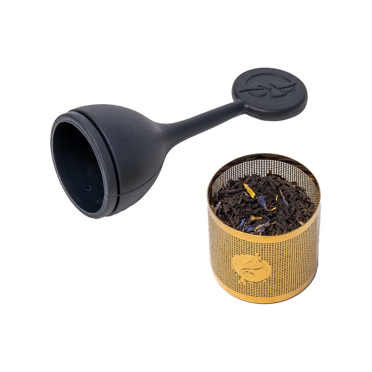 ADAGIO TEAS - Infusor de Goma para Té Redondo Negro