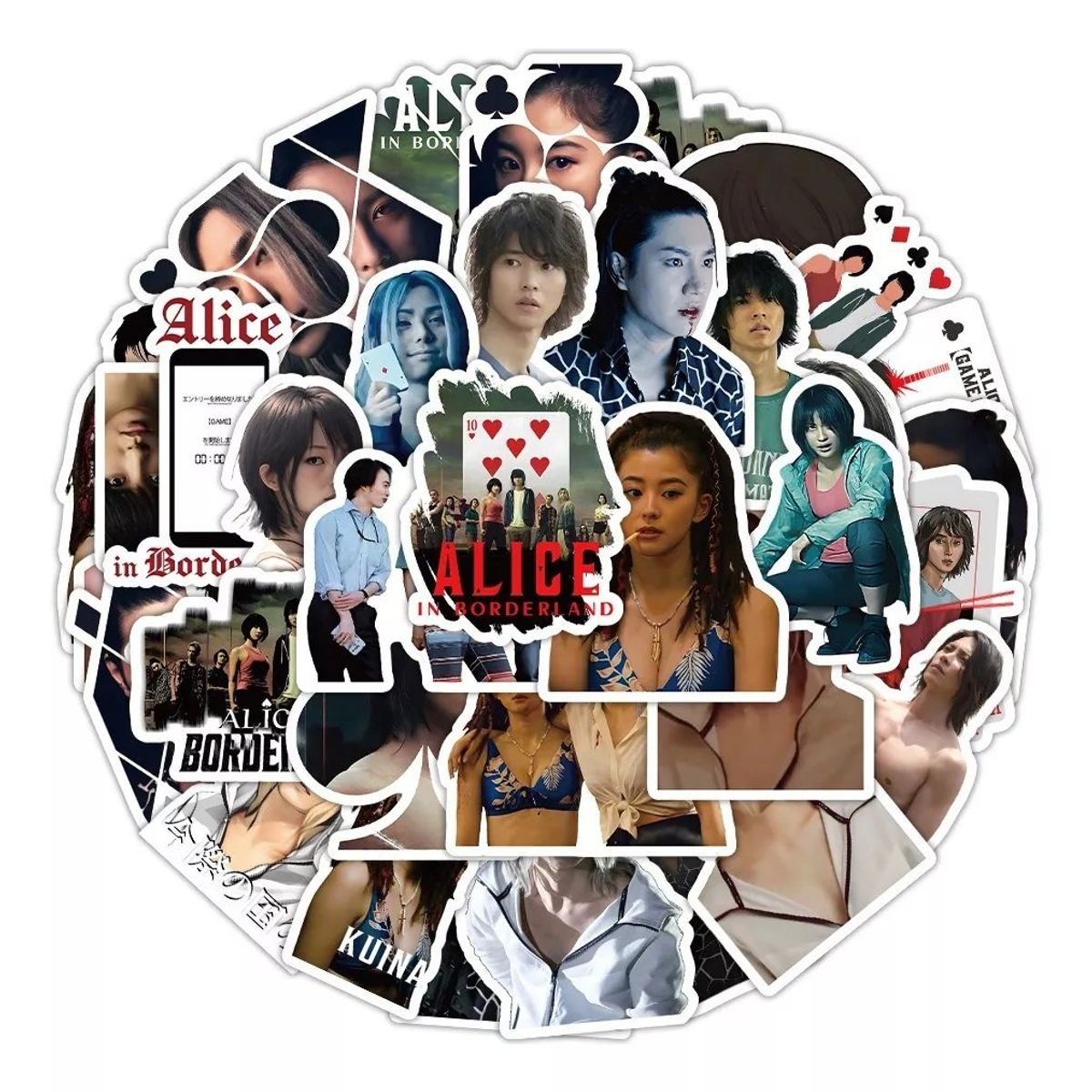 GARSIL - 50 Stickers De Alice In Borderland - Etiquetas Autoadhesivas
