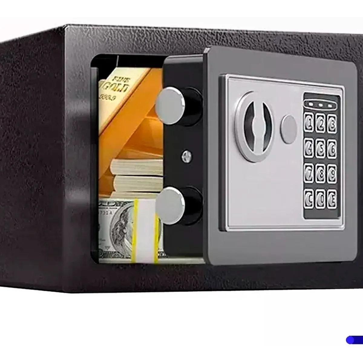 GENERICO - Caja Fuerte Caja Seguridad Digital Para Anclar A La Pared Color Negro 23x17cm