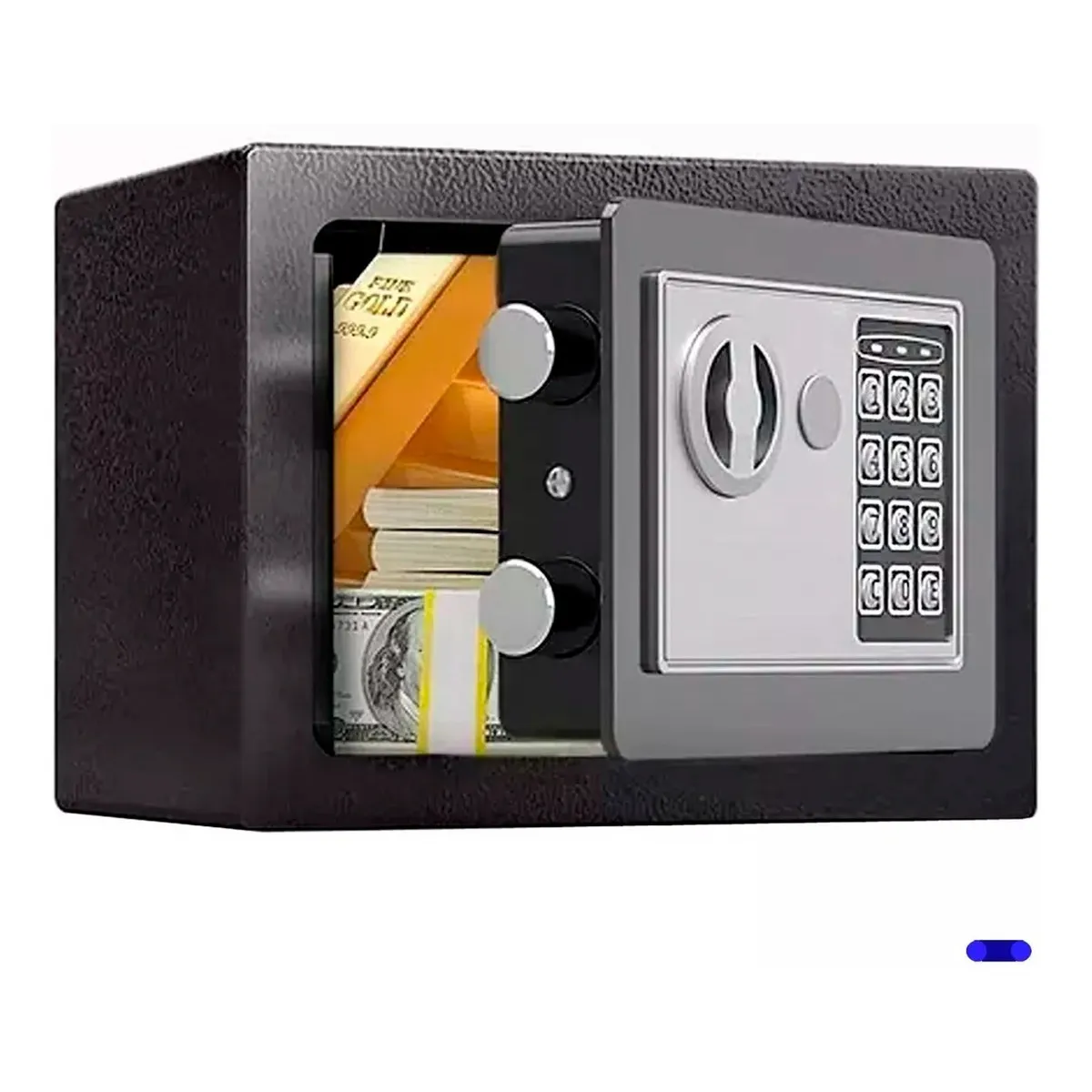 GENERICO - Caja Fuerte Caja Seguridad Digital Para Anclar A La Pared Color Negro 23x17cm