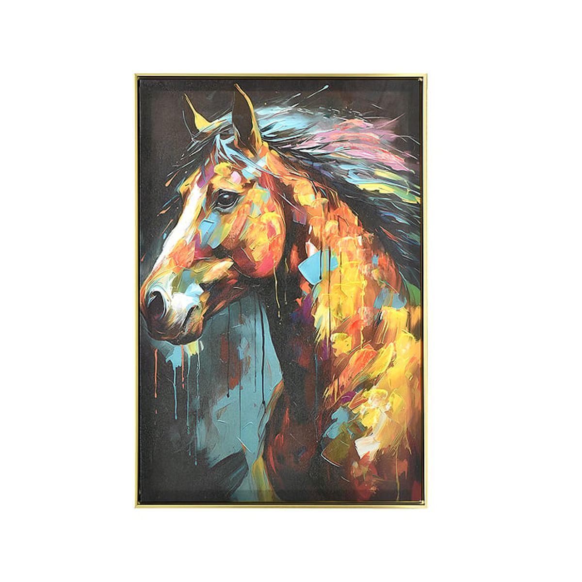 MSA MUEBLES SANTA ANA - Cuadro Caballo Feliz 60 x 90