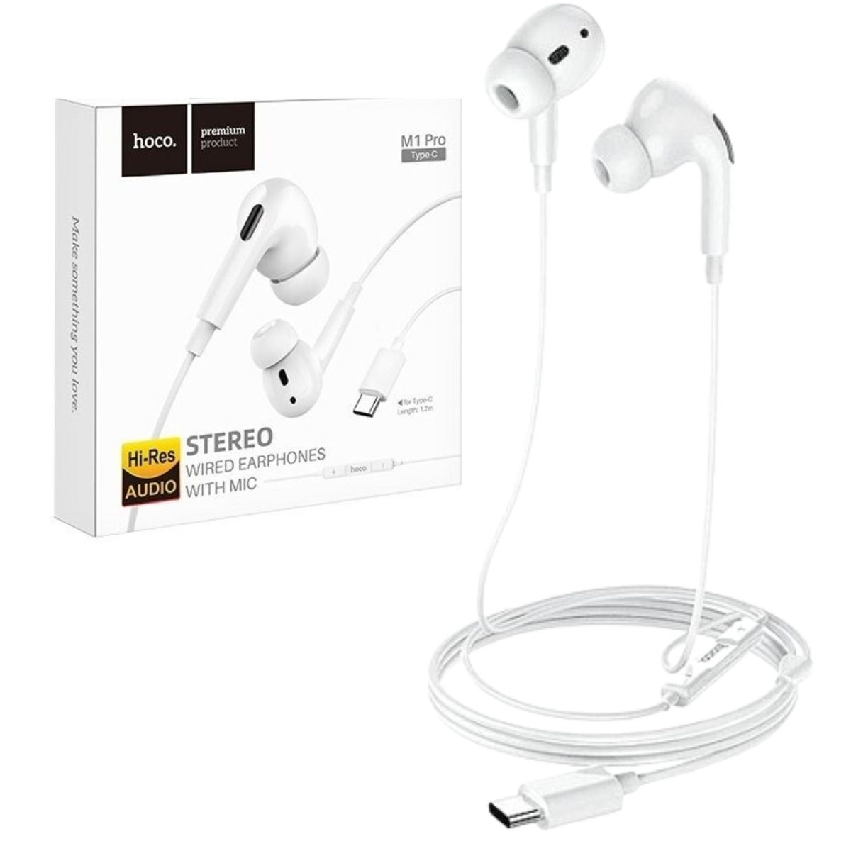 HOCO - Audífonos Pro M1 Tipo C Serie Original Hoco Blanco