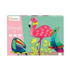 GENERICO - Set 3 Puzzles Rompecabezas Xl Pájaros Tropicales Juego