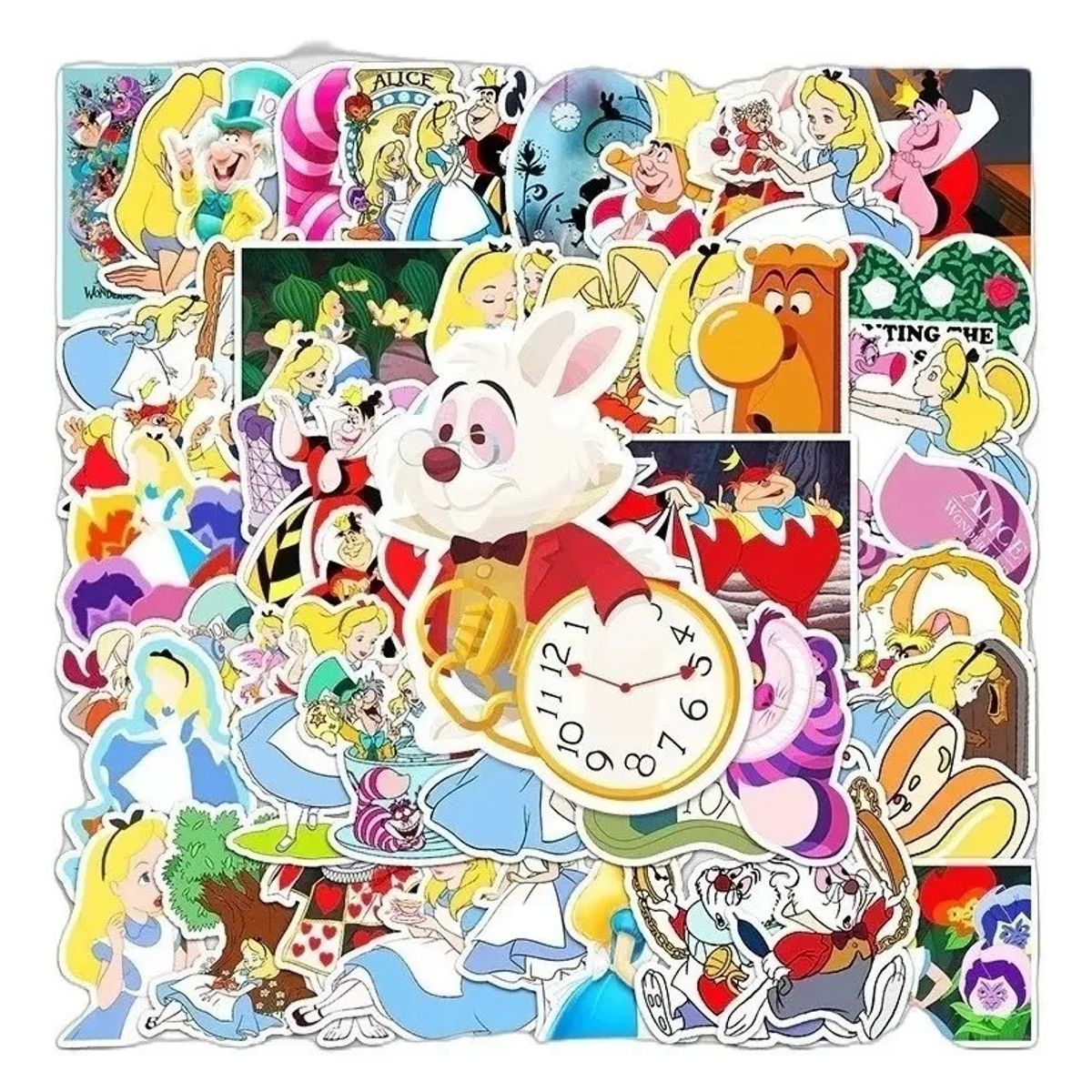 GARSIL - 50 Stickers de Alicia En El Pais De Las Maravillas - Calcomanias