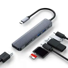 LINKON - Hub Adaptador Usb C 7 En 1 Para Mac Macbook Windows