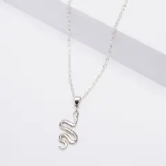 LA GARZA - Collar Plata Hombre Serpiente