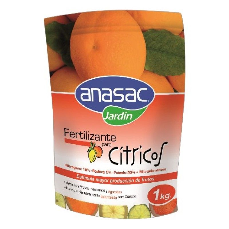 ANASAC - Fertilizante Cítricos 18-5-22 Granulado 1 Kg Anasac