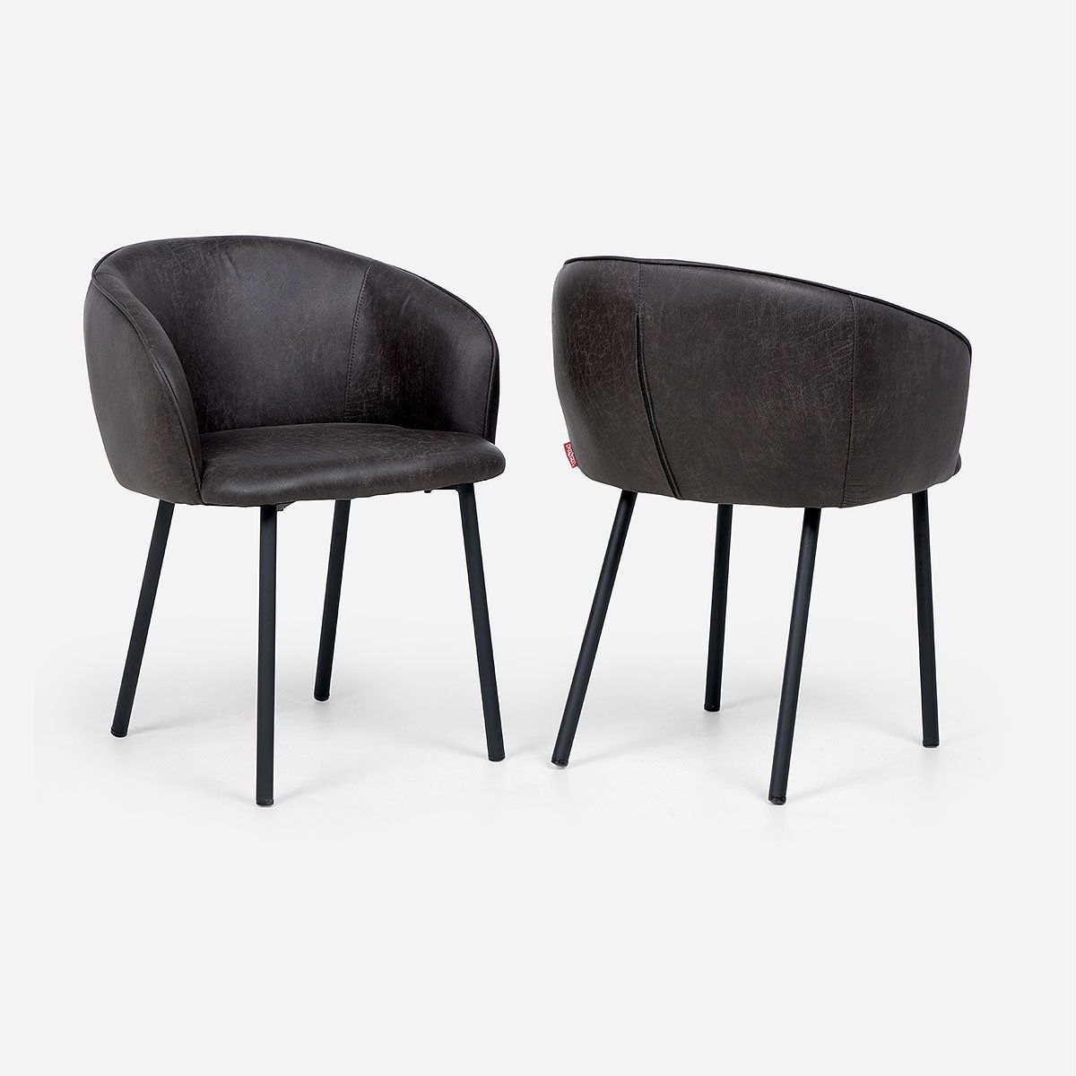 ROSEN - Set 2 Poltronas Rosen Turif Tela Grafito