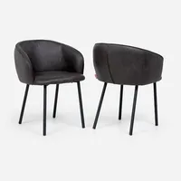 Set 2 Poltronas Turif Tela Grafito