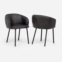 ROSEN - Set 2 Poltronas Turif Tela Grafito