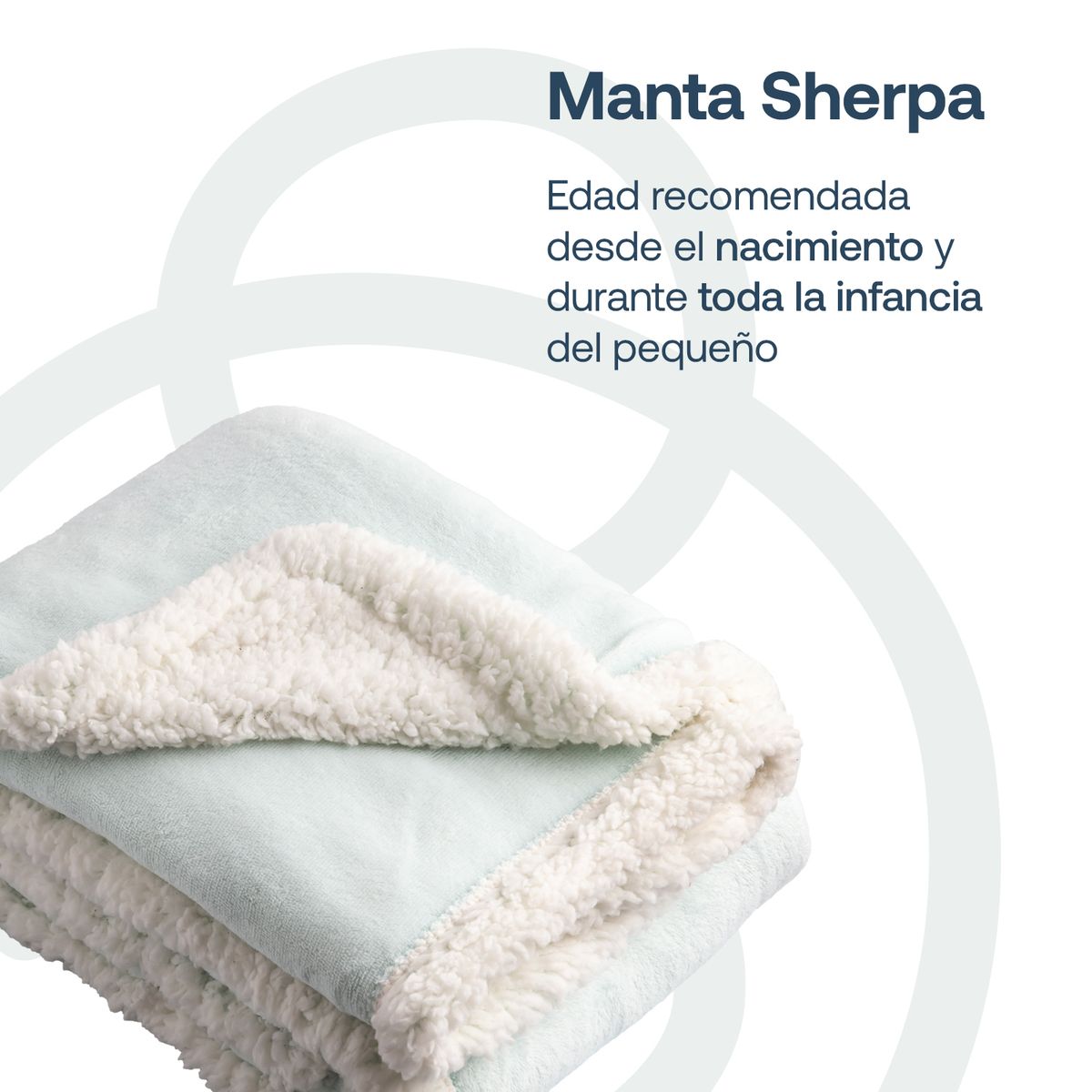 BEBESIT - Manta Sherpa Bebe Hipoalergénica 91*127 cm Celeste Bebesit