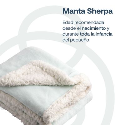Imagen 2 del producto Manta Sherpa Bebe Hipoalergénica 91*127 cm Celeste