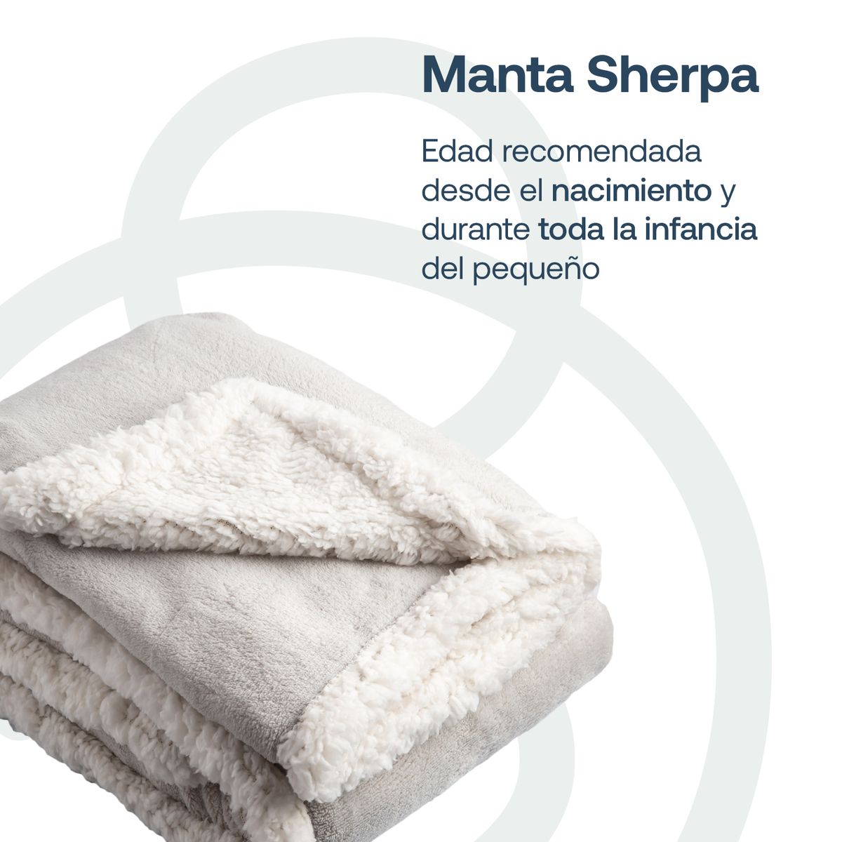 BEBESIT - Manta Sherpa Bebe Hipoalergénica 91*127 cm Gris Bebesit