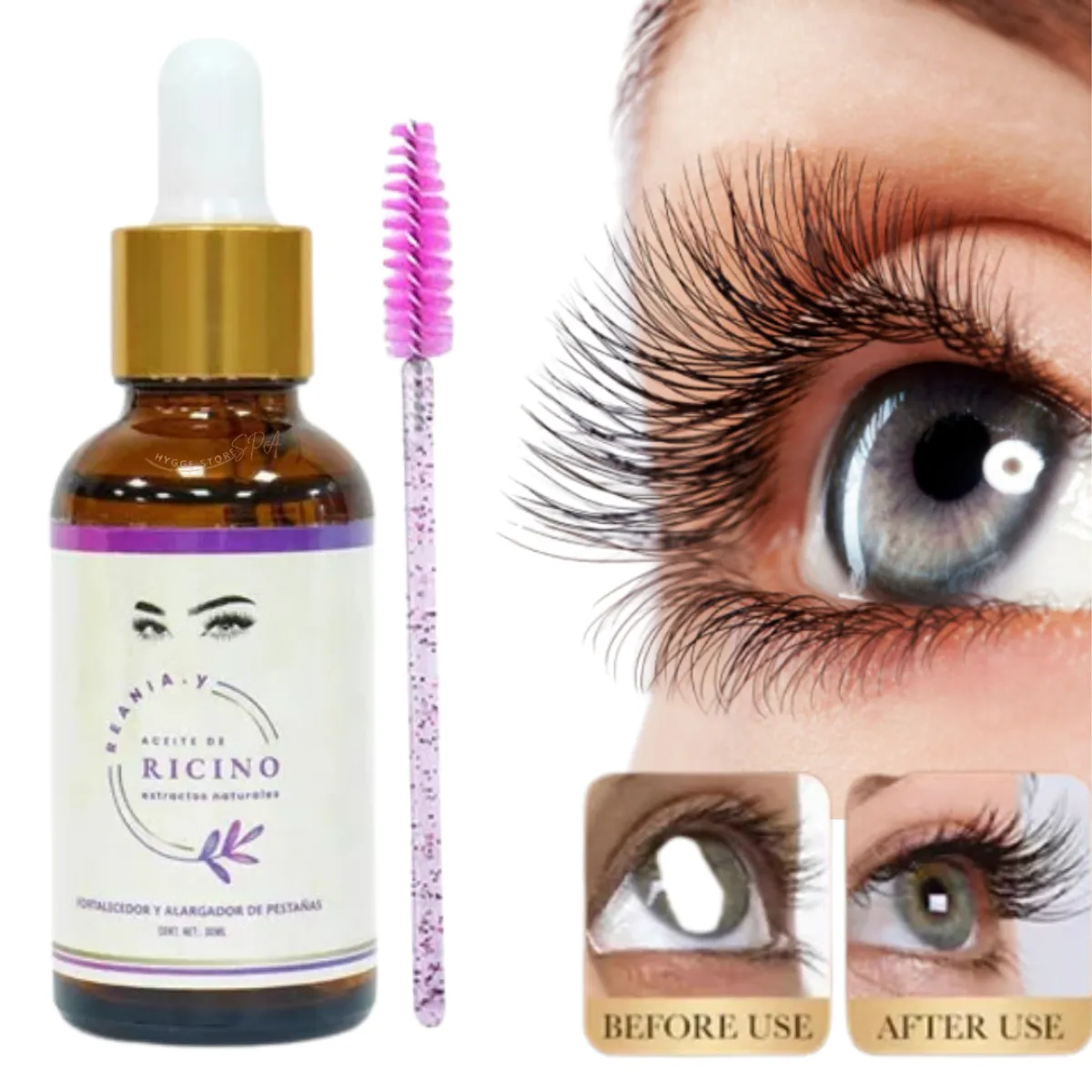 GENERICO - Alargador De Pestañas Aceite De Ricino - Reania Y