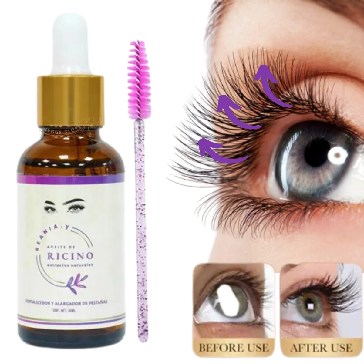 GENERICO - Alargador De Pestañas Aceite De Ricino - Reania Y