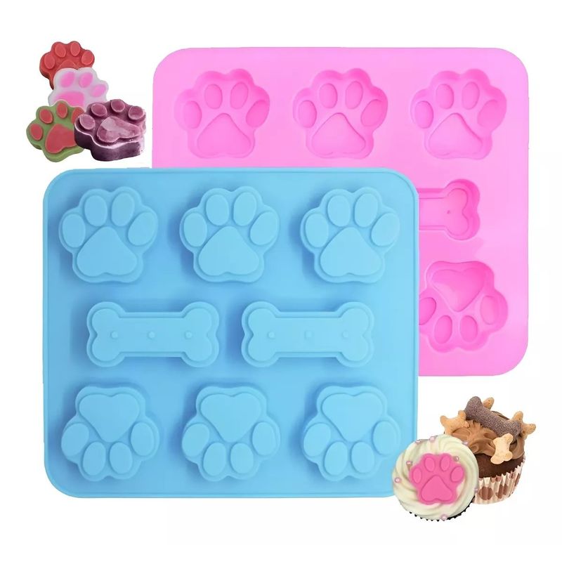 GENERICO - Moldes Silicona Reposteria Molde Chocolate Mascotas 8cavi