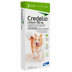 ELANCO - Credelio Antipulgas Y Garrapatas Perros 11-22 Kg x 3 compr.
