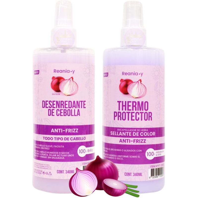 GENERICO - Spray Desenredante Protector Térmico Kit De Cebolla Capilar 340ml
