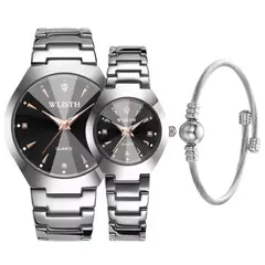 GENERICO - Reloj Pack elegancia en pareja para Él y Ella + Brazalete de regalo