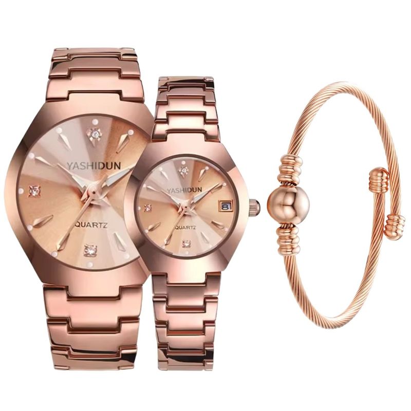 GENERICO - Reloj Pack elegancia en pareja para Él y Ella + Brazalete de regalo