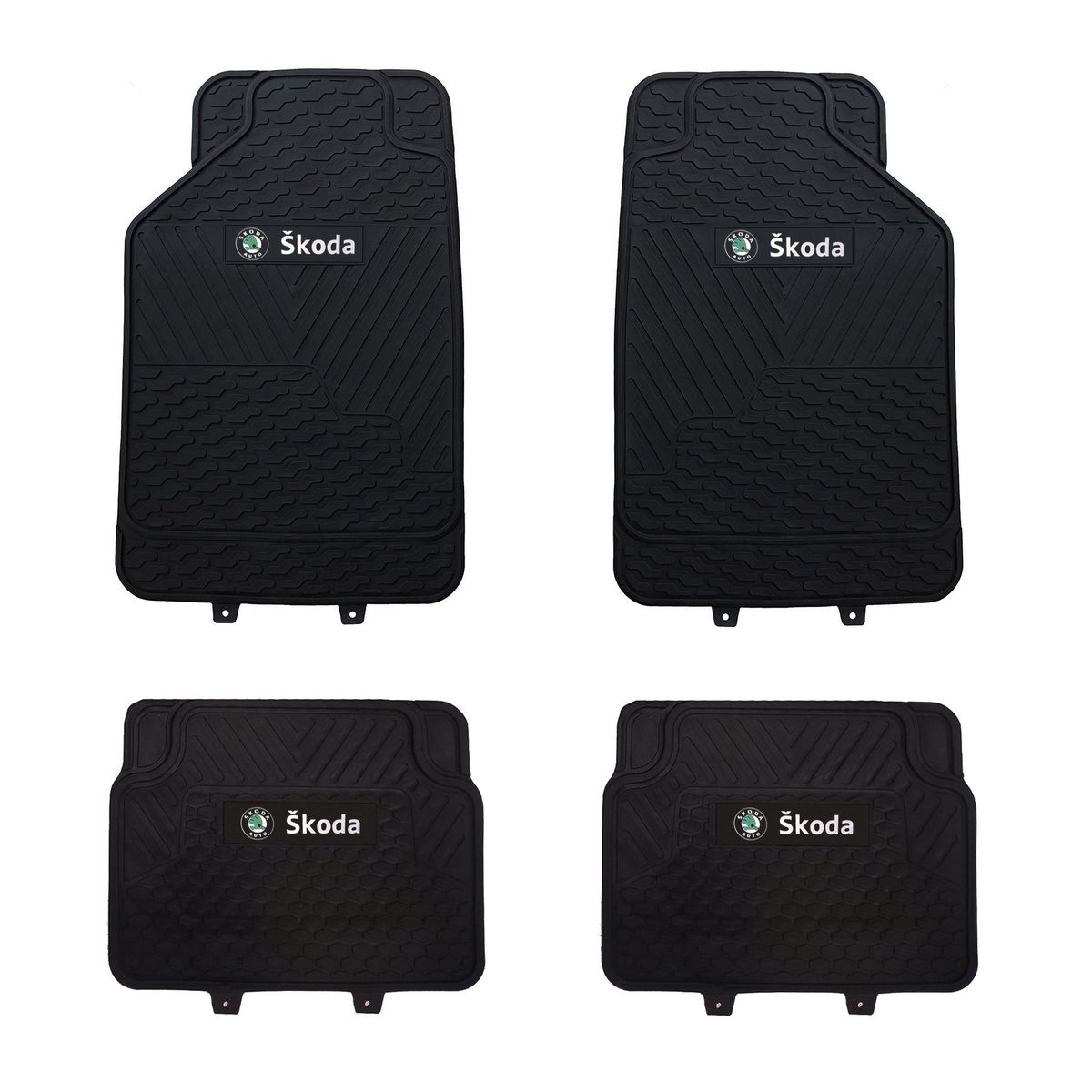 GENERICO - Pisos De Goma Skoda Para Vehículos 4 Piezas