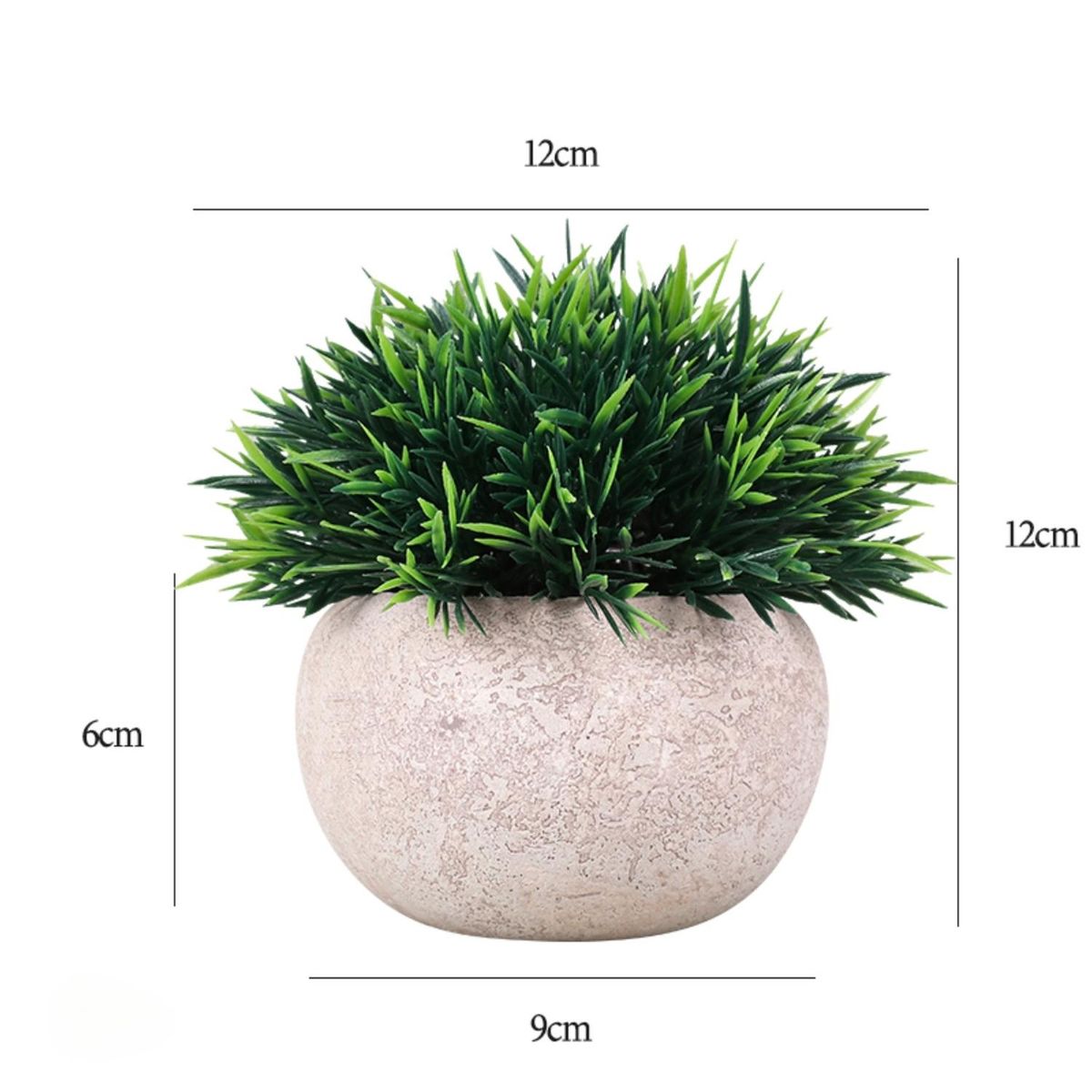 MOBII - Plantas Artificiales Con Macetero Decoracion 3 Unidades