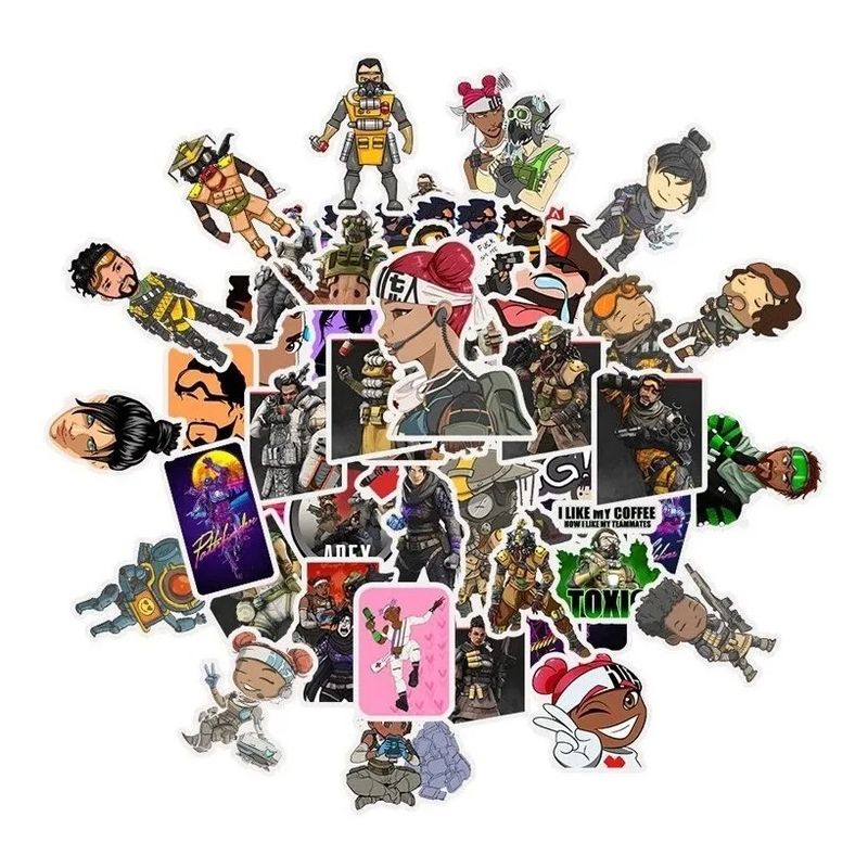 GARSIL - 50 Stickers De Apex Legends   - Etiquetas Autoadhesivas
