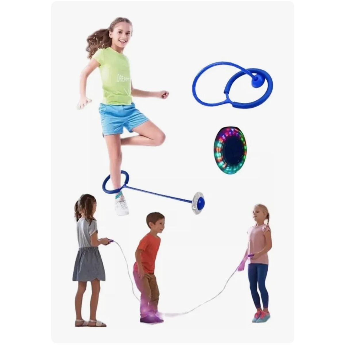 GENERICO - Pack 5 Cuerdas LED + 5 Girotron Fitness