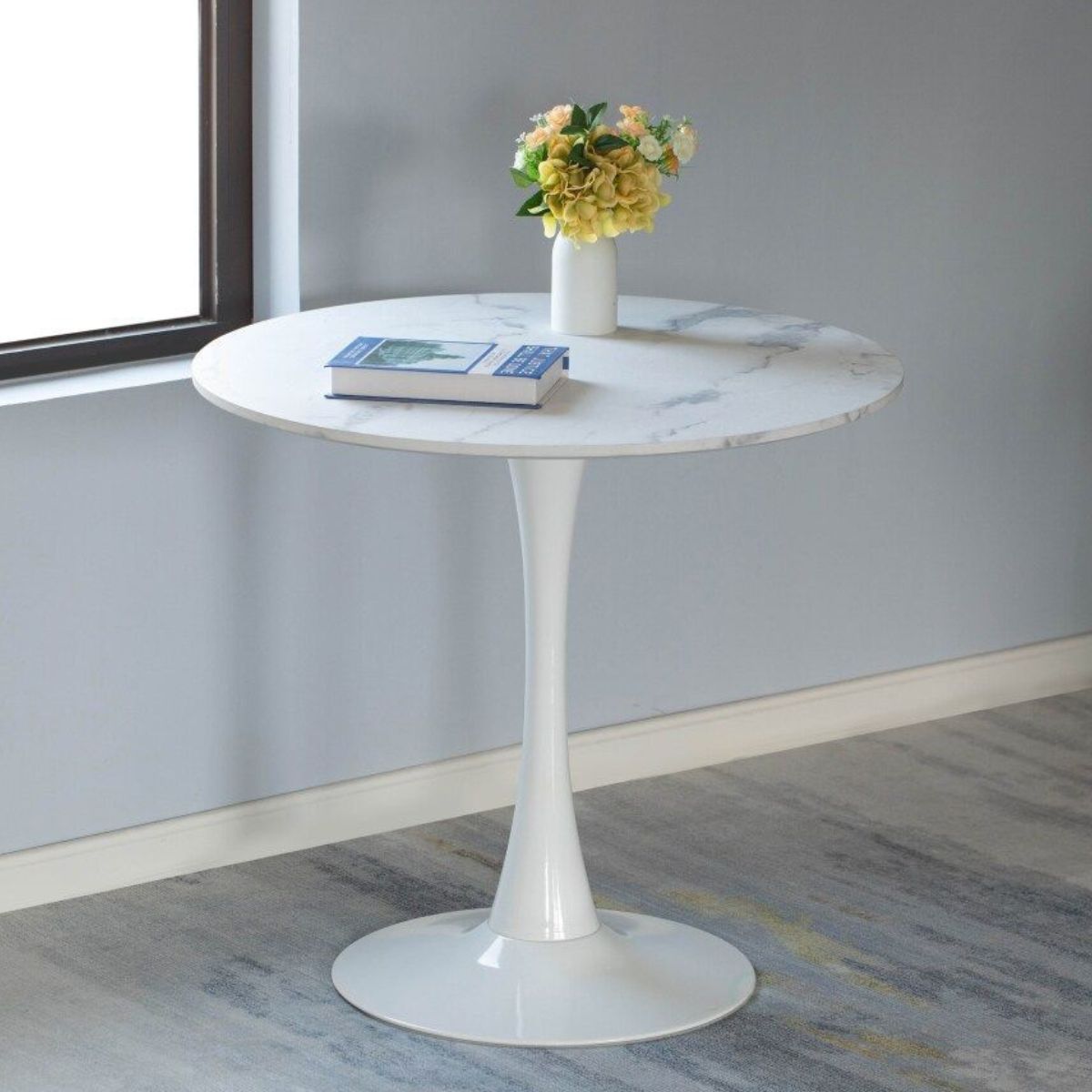 GENERICO - Mesa Redonda Tulip 80 Diametro blanca Cuarzo