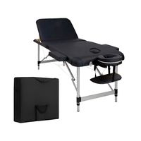 Camilla De Masajes Plegable 3 Cuerpos Negra Deluxe