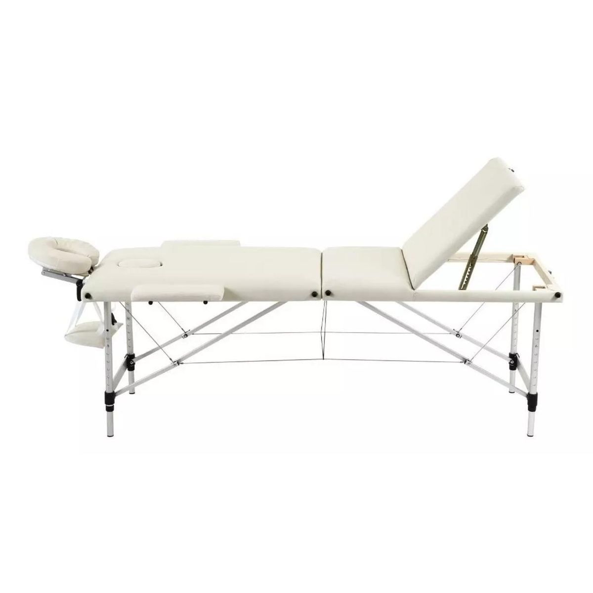 GLOMED - Camilla De Masajes Plegable 3 Cuerpos Blanca Deluxe GLOMED